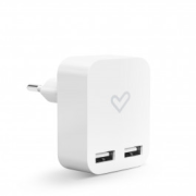Energy Home Charger 2.4A Dual USB White Universal Charger with 2 USB ports