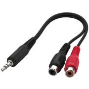 Stereo audio/video cable adapter