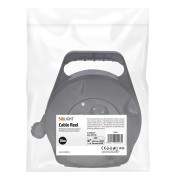 Solight predlžovací prívod na bubne, 4 zásuvky, 10m, čierny kábel, 3x 1.0mm2