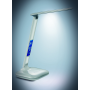 Solight LED stmievateľná stolná lampička s displejom, 6W, voľba teploty svetla, biely lesk