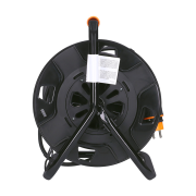 Solight predlžovací prívod na bubne, 4 zásuvky, vonkajší, 25m gumový kábel, 3x 1,5mm2, IP44