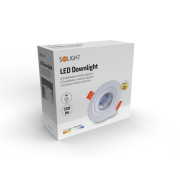 Solight LED podhľadové svietidlo bodové, 5W, 400lm, 3000K, okrúhle,  biele