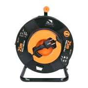 Solight predlžovací prívod na bubne, 1 zásuvka, vonkajší, 25m gumový kábel, 3x 1,5mm2, IP44