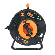 Solight predlžovací prívod na bubne, 1 zásuvka, vonkajší, 50m gumový kábel, 3x 1,5mm2, IP44