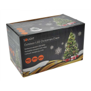 Solight LED vianočná reťaz, 300 LED, 30m, prívod 5m, IP44, biela