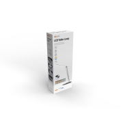 Solight LED stolná lampička stmievateľná, 12W, voľba teploty svetla, USB, biely lesk