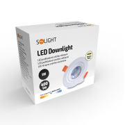 Solight LED podhľadové svietidlo bodové, 5W, 400lm, 4000K, okrúhle, biele