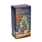 Solight LED vonkajšia vianočná reťaz, 50LED, 5m, 3m prívod, 8 funkcií, IP44, 3x AA, studená biela