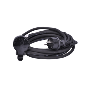 Solight predlžovací prívod - spojka, 1 zásuvka, 5m, 3 x 1,5mm2, gumová, čierna