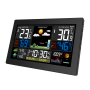 Solight meteostanica, XL farebný LCD, teplota, vlhkosť, tlak, RCC, čierna
