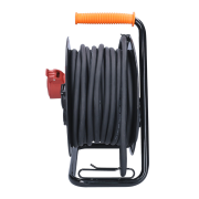 Solight predlžovací prívod na bubne, 3 zásuvky,, vonkajší, 400V + 230V, 25m gumový kábel 5x1,5mm2,