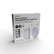 Solight LED mini panel CCT, prisazený, 12W, 900lm, 3000K, 4000K, 6000K, okrúhly