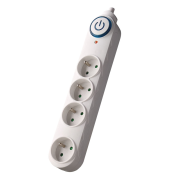 Solight prepäťová ochrana, 150J, 4 zásuvky, 1,5m, biela