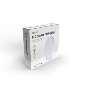 Solight LED venkovné osvetlenie, prisadené, guľaté, IP54, 15W, 1150lm, 4000K, 22cm