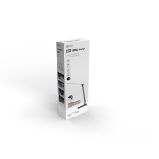 Solight LED stolná lampička stmievaťelná, 12W, voľba teploty svetla, USB, čierny lesk