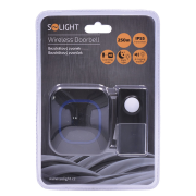 Solight bezdrôtový zvonček, do zásuvky, 250m, čierny, learning code