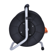 Solight predlžovací prívod na bubne, 4 zásuvky, 20m, oranžový kábel, 3x 1,5mm2