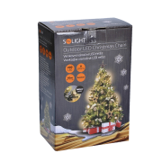 Solight LED vonkajšia vianočná reťaz, 200 LED, 10m, prívod 5m, 8 funkcií, IP44, teplá biela