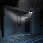 Solight LED solárne svetlo so senzorom, 8W, 600lm, Li-on, čierna