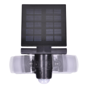 Solight LED solárne svetlo so senzorom, 8W, 600lm, Li-on, čierna