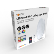 Solight LED smart stropné svetlo Wave, 30W, 2300lm, wifi, RGB + CCT, diaľkové ovládanie