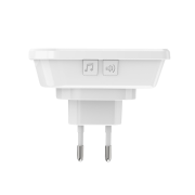 Solight bezdrôtový zvonček, do zásuvky, 200m, biely, learning code