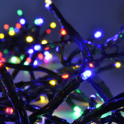 Solight LED vonkajšia vianočná reťaz s diaľkový ovládaním a zvukovým senzorom - Cluster, 576 LED, 8