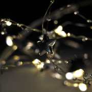 Solight LED reťaz retiazka s dekoráciami, 20LED reťaz, 1m, 2x AA, IP20