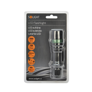 Solight kovové svietidlo, 3W CREE LED, čierne, fokus, 3x AAA