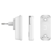 Solight 2x bezdrôtový zvonček, do zásuvky, 200m, biely, learning code