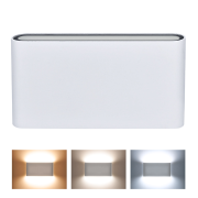 Solight LED vonkajšie nástenné osvetlenie Modena, 12W, 680lm, 120°, biela