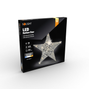 Solight LED ratanová hviezda, 40x LED, 2x AA, 40cm