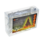 Solight LED vianočná reťaz, hviezdy, 1,5m, 10x LED, 2x AA, biele svetlo