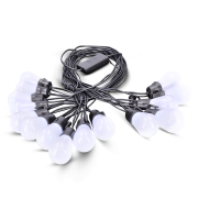 Solight LED smart vonkajšia reťaz s RGB žiarovkami, bluetooth, 15 žiaroviek, 14m+6m, 10W