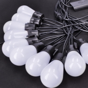 Solight LED smart vonkajšia reťaz s RGB žiarovkami, bluetooth, 15 žiaroviek, 14m+6m, 10W