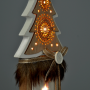 Solight vianočná LED drevená dekorácia, stromček, 2x AA