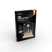 Solight LED závesná dekorácia - les s jeleňami, 14x LED, 2x AA