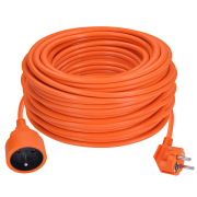 Solight predlžovací prívod - spojka, 1 zásuvka, 40 m, 3 x 1,5mm2, oranžová