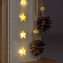 Solight vianočná LED drevená dekorácia, hvězda, 2x AA