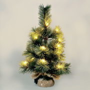 Solight vianočný stromček 45cm, 15LED, 3x AA, IP44, časovač