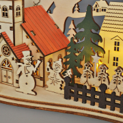 Solight LED vianočné mestečko s kostolom, 30x19cm, 2x AAA