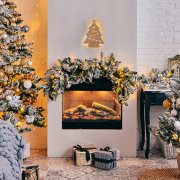 Solight LED nástenná dekorácia vianočný stromček, 24x LED, 2x AA