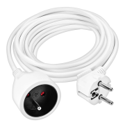 Solight predlžovací prívod - spojka, 1 zásuvka, 7m, 3 x 1mm2, biela