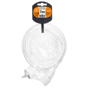 Solight predlžovací prívod - spojka, 1 zásuvka, 7m, 3 x 1mm2, biela