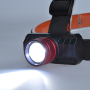 Solight LED čelové nabíjacie svietidlo, 3W, 150lm, zoom, Li-ion, USB