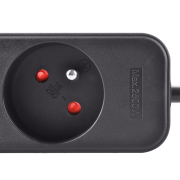 Solight predlžovací prívod, 4 zásuvky, čierny, 3m