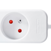 Solight predlžovací prívod, 6 zásuviek, biely, 3m