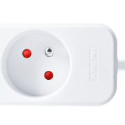 Solight predlžovací prívod, 5 zásuviek, biely, 5m