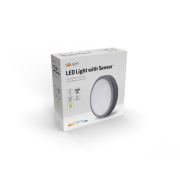 Solight LED vonkajšie osvetlenie so senzorom Siena, sivé, 20W, 1500lm, 4000K, IP54, 23cm