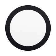 Solight LED mini panel CCT, prisazený, 18W, 1530lm, 3000K, 4000K, 6000K, okrúhly, čierna farba